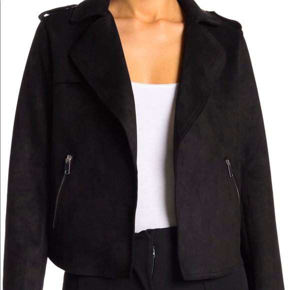 T Tahari Faux Suede Crop 